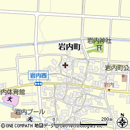石川県能美市岩内町周辺の地図