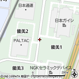 石川県能美市能美周辺の地図