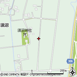 長野県大町市常盤須沼周辺の地図