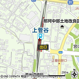 上菅谷駅周辺の地図