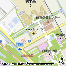 シメノドラッグ　鶴来店周辺の地図