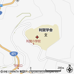 南砺市利賀公民館アリーナ周辺の地図