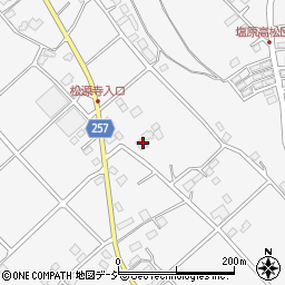 群馬県みどり市大間々町塩原195周辺の地図