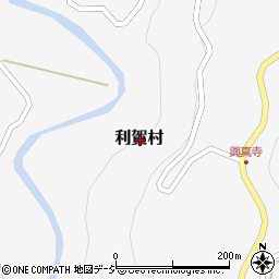 富山県南砺市利賀村周辺の地図