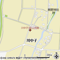 川中子3区公民館周辺の地図