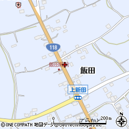 那珂飯田簡易郵便局周辺の地図
