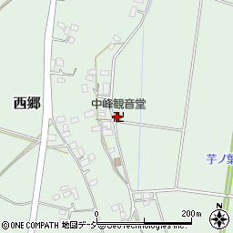 中峰観音堂周辺の地図