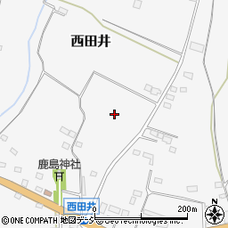 栃木県真岡市西田井周辺の地図