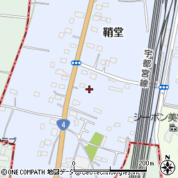 栃木県河内郡上三川町鞘堂周辺の地図