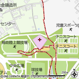 茨城県営笠松運動公園体育館周辺の地図