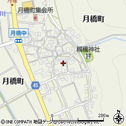 石川県白山市月橋町ル162周辺の地図