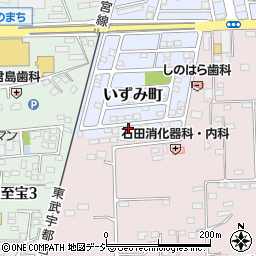 栃木県下都賀郡壬生町いずみ町1周辺の地図