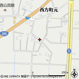 栃木県栃木市西方町元周辺の地図