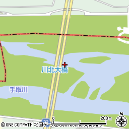 川北大橋周辺の地図