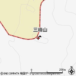 三峰山周辺の地図