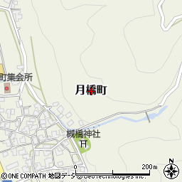 石川県白山市月橋町周辺の地図