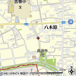 群馬県渋川市八木原周辺の地図