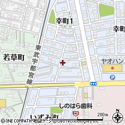 栃木県下都賀郡壬生町幸町1丁目周辺の地図