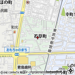 栃木県下都賀郡壬生町若草町周辺の地図