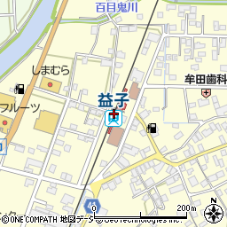 益子駅周辺の地図