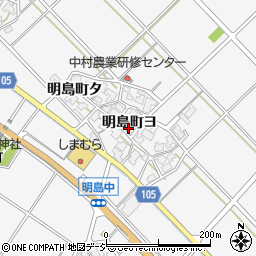 石川県白山市明島町ヨ周辺の地図