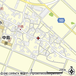 石川県能美郡川北町中島ヲ周辺の地図