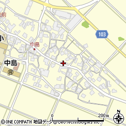 石川県川北町（能美郡）中島（ヲ）周辺の地図