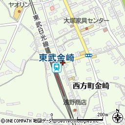 東武金崎駅前周辺の地図