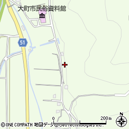 長野県大町市社閏田周辺の地図