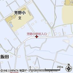 芳野小学校入口周辺の地図
