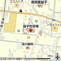 益子町役場　会計課周辺の地図