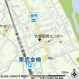 金崎郵便局周辺の地図