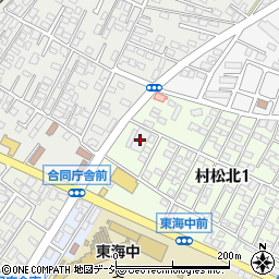 セブンイレブン東海村松北店周辺の地図