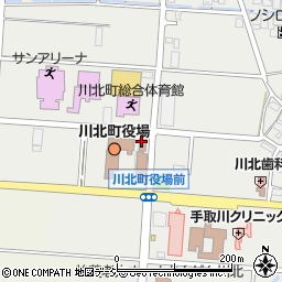 川北町役場　文化センター周辺の地図
