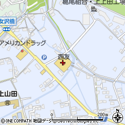 西友上山田店周辺の地図