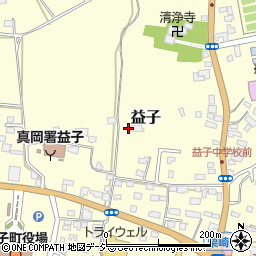 栃木県益子町（芳賀郡）益子周辺の地図
