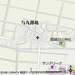 石川県川北町（能美郡）与九郎島（ヘ）周辺の地図