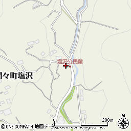 塩沢公民館周辺の地図