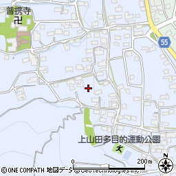 長野県千曲市上山田周辺の地図