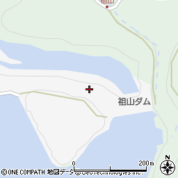祖山ダム周辺の地図