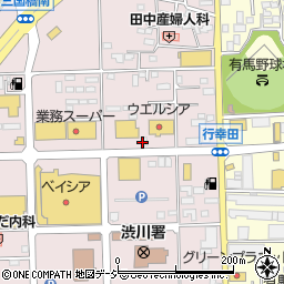 牛角渋川店周辺の地図