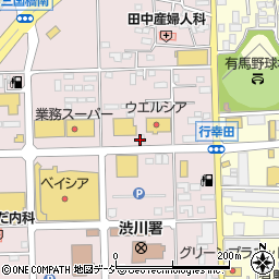 炭火焼肉 牛角 渋川店周辺の地図