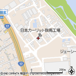 日本カーリット群馬工場周辺の地図