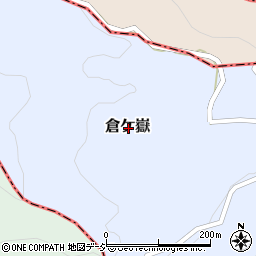 石川県金沢市倉ケ嶽周辺の地図