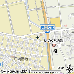 石川県白山市日向町（ニ）周辺の地図