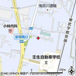 栃木県下都賀郡壬生町安塚1192-9周辺の地図