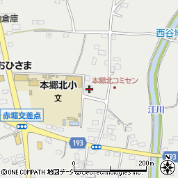 上三川町　本郷北コミュニティセンター周辺の地図
