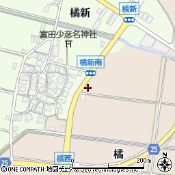 石川県川北町（能美郡）橘（ル）周辺の地図