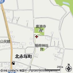 栃木県鹿沼市北赤塚町周辺の地図