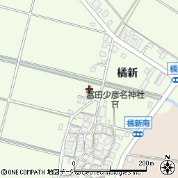 石川県能美郡川北町橘新77周辺の地図